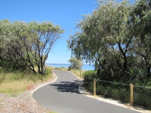 A walking path down to the beach near Busselton