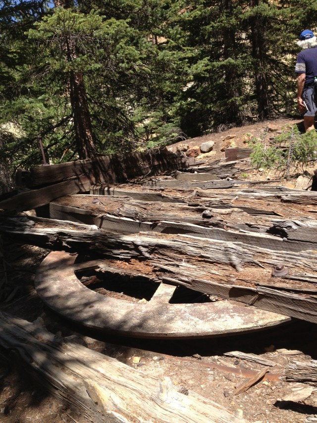 The old railroad turnaround on our hike near Red Mountain Pass