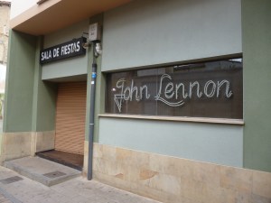Sign on a bar in a tiny village