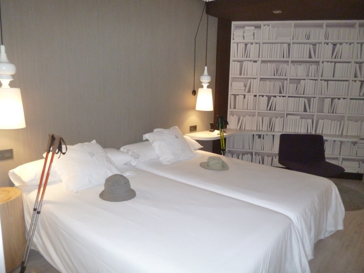 Our minimalist decorations . . . our Camino hats!